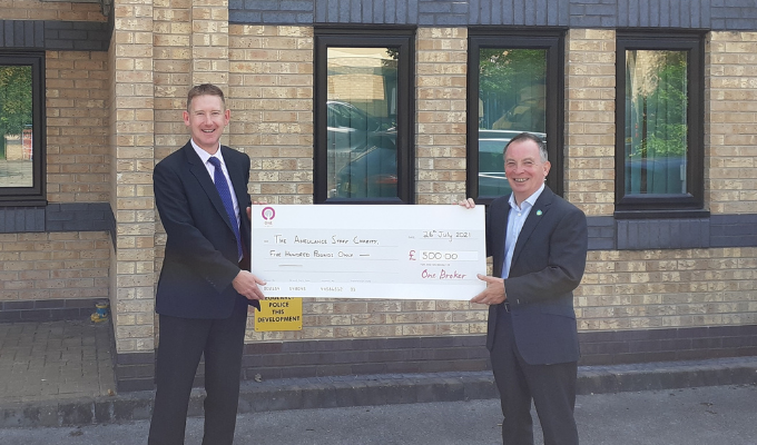 One Broker Ambulance Names TASC as its Charity of the Year
